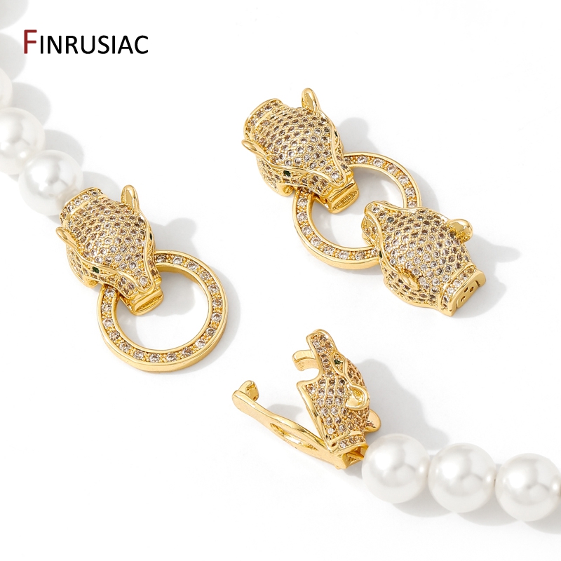 Pearl Necklace - Chiusure a testa di leopardo in