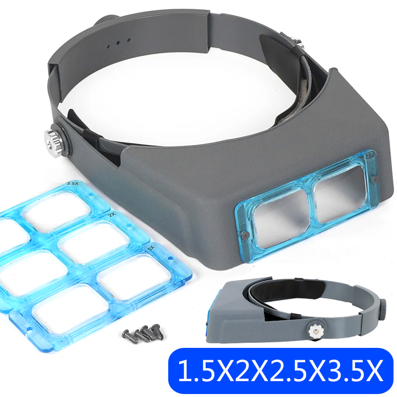 Jewelry Eyewear Watches & Accessories - 1.5X2X2.5X3.5X Testa professionale Indossando Lente d'ingrandimento