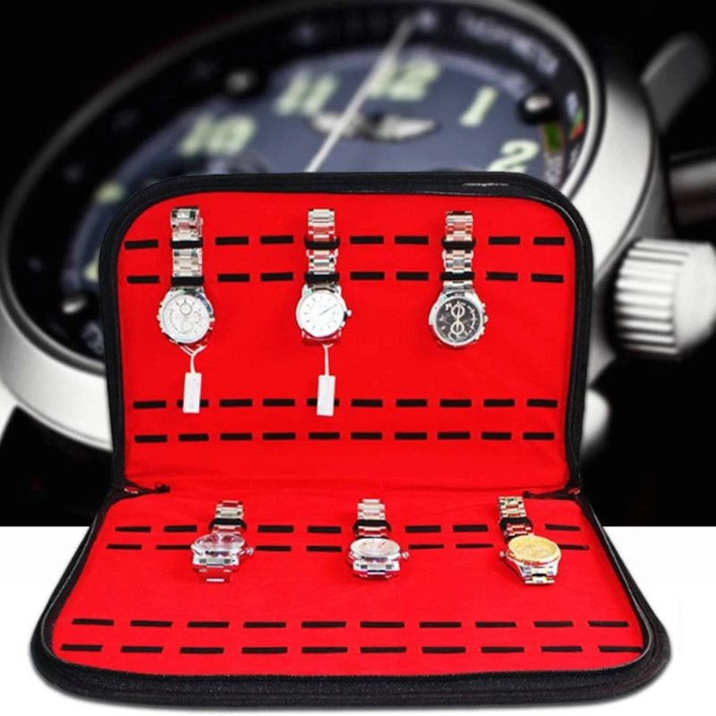 Jewelry And Watches Box - Borsa Porta Orologi da 20 Scomparti,