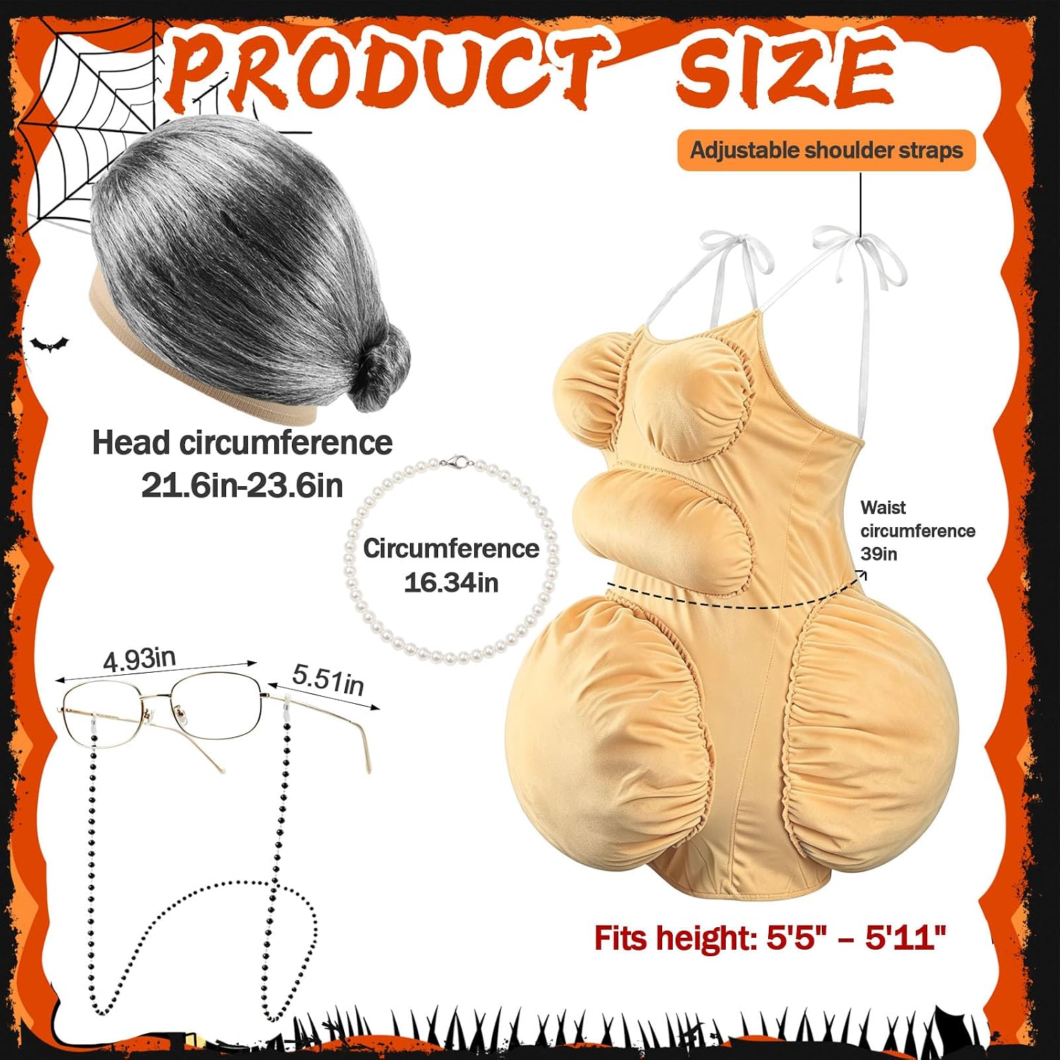 Costume da Donna Anziana con P - Pearl Necklace recensione e prezzo