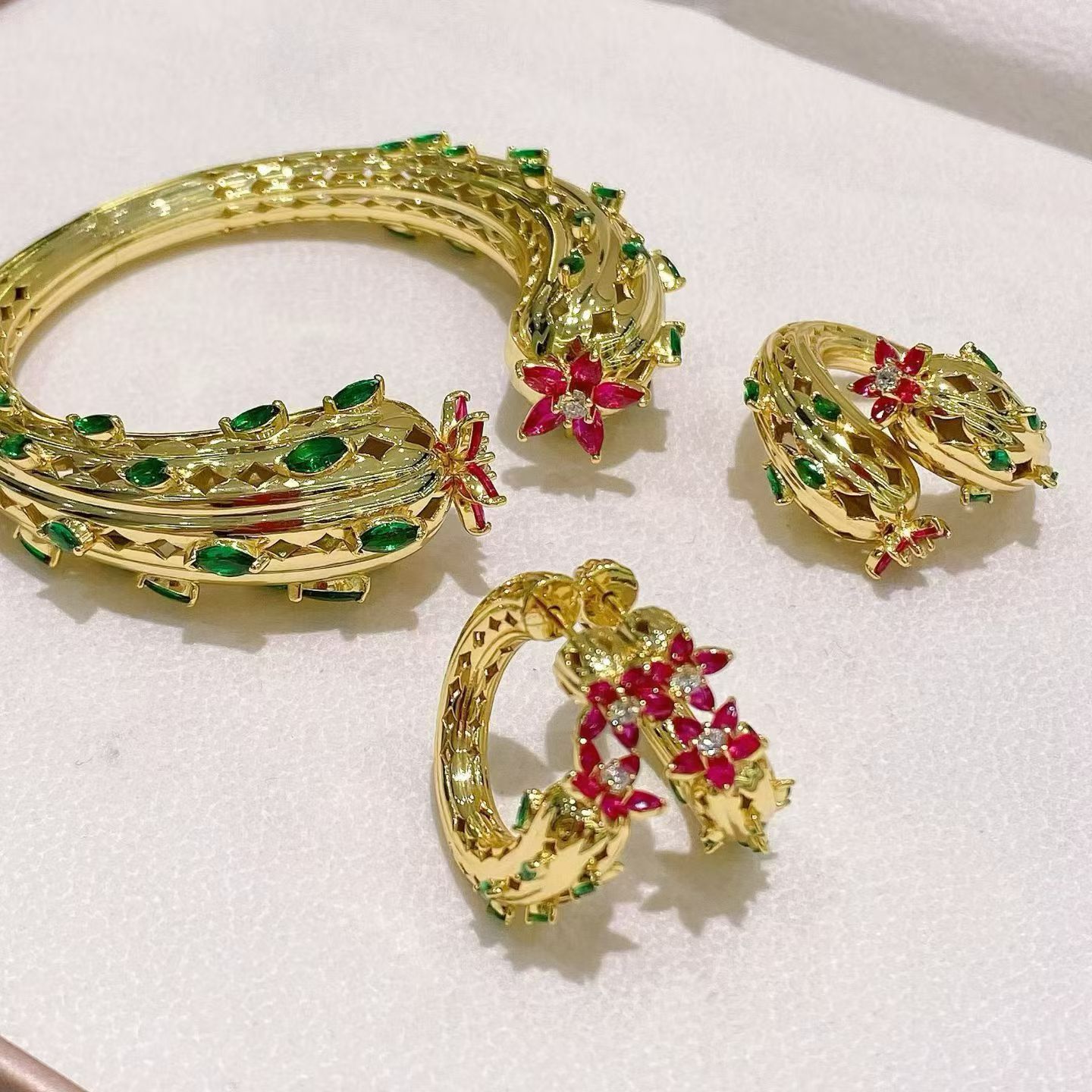 Set di Gioielli in Argento 925 - Cuff Bangle Bracelet recensione e prezzo